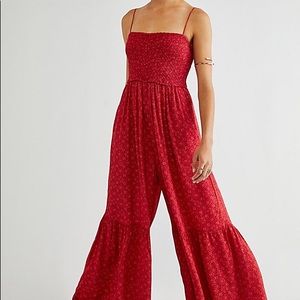 Free People Little Of Your Love Jumpsuit - Cayenne